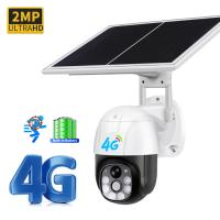 4G LTE Outdoor Solar Powered Cellular Security Camera Detecção de movimento PIR