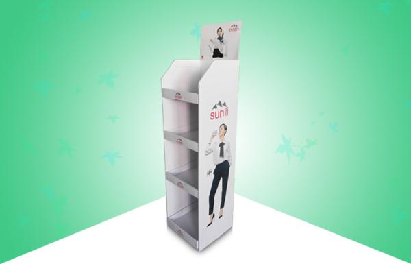 Four Shelf Custom POS Cardboard Displays Selling Bottled Water , Strong Configure