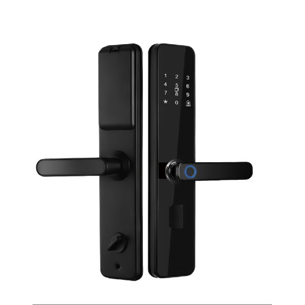 Outdoor Security Digital Door Handle with Tuya Ttlock and Fingerprint Recognition