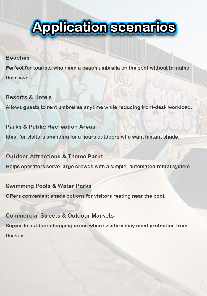 Smart Beach Umbrella Rental Vending Machine with Card Reader for Resorts & Beachfront Venues