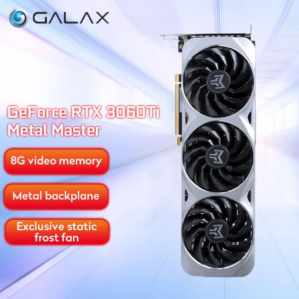 JIESHUOの賭博のグラフィックス・カード ギャラクシーGeforce RTX 3060のチタニウムの金属のマスター8GB GDDR6 256Bit