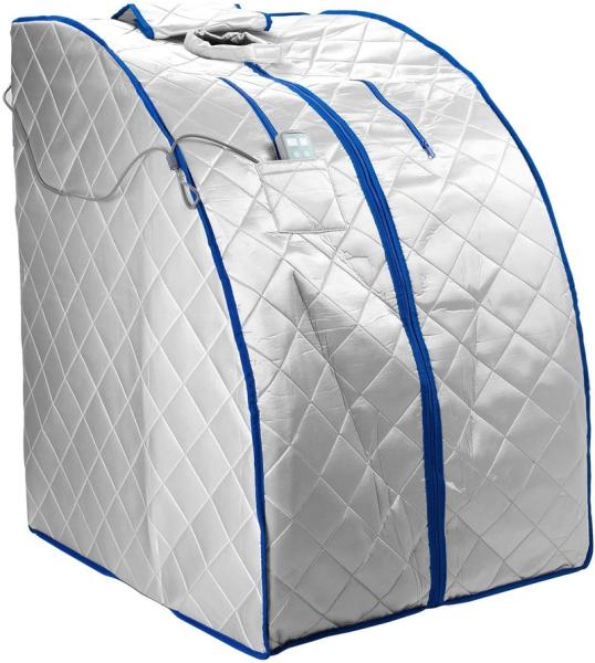 Modern FAR Infrared Negative IR Ion Portable Indoor Personal Spa Sauna with Air Ionizer Heating Foot Pad and Chair Timer