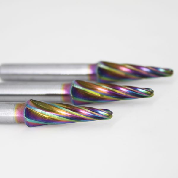 Customized LOGO 1/8th Shank DLC Coating Tungsten Carbide Rotary Burr