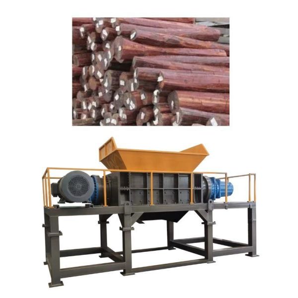 DC53 Blades Material Electric Double Shaft Shredder for Wood and Fruit Tree Crushing