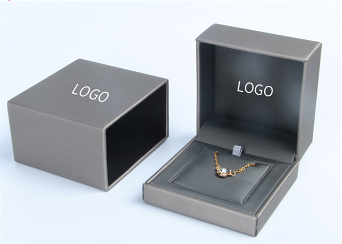 Шкатулка для драгоценностей упаковывая женщин подарка, случай ювелирных изделий Фашионал серый кожаный