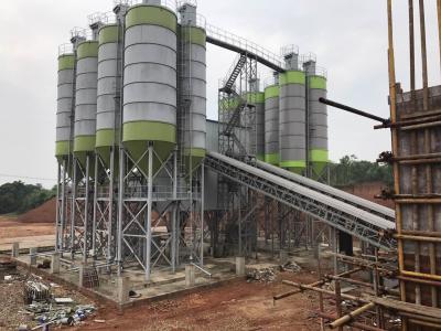 Instalação de Batchagem de Betão Processos de Silos de Cimento Estacionário SICOMA Mixer Planetário