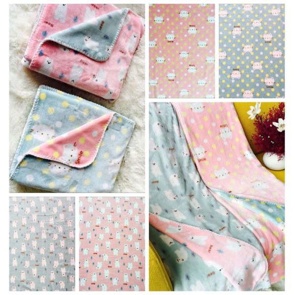 2018 All Season Coloful Flannel Baby Blanket 100*120cm 100% Polyester 150D 288F