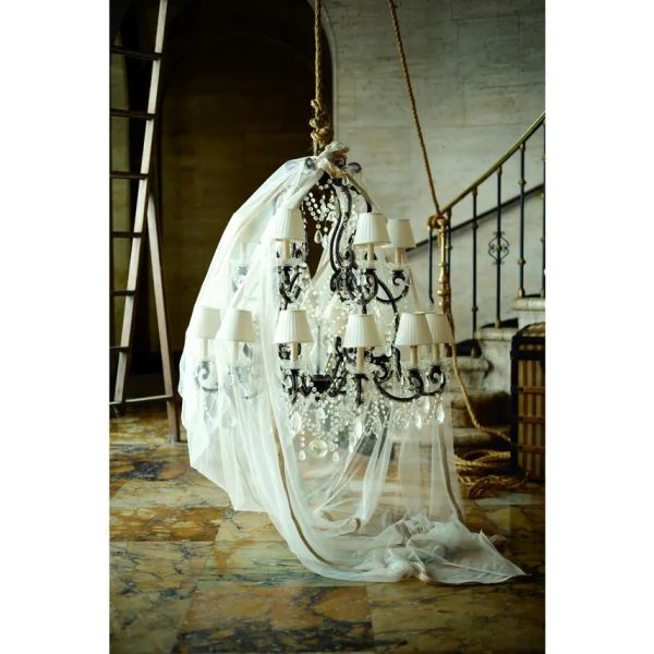 Custom Design Luxury Crystal Shade Pendant Light Chandelier with 50000 Hours Lifespan for Villa Lighting