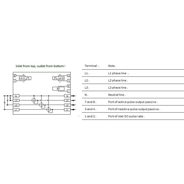 35mm Standard Kilowatt Hour Meter 3 Phase Four Wire DIN Rail , Active & Reactive KWH Meter