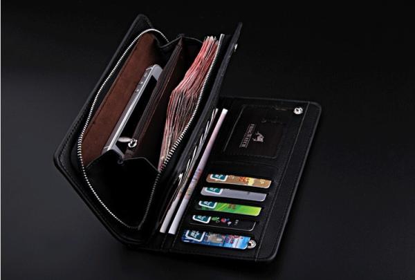 Creative Business pu zipper wallet men wallet long section clutch wallet zipper tide
