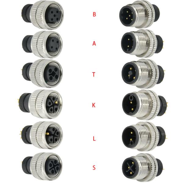 Connecteur aviation étanche Rigoal M12 A Code mâle femelle 3-17 broches