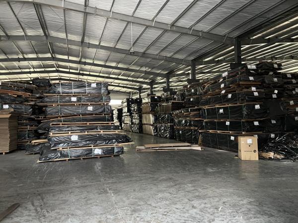 Placage de teck du Myanmar, coupe sur quartier, 0,45 mm, avec envers en tissu