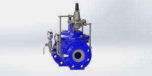 Linha válvula de limitador de fluxo conduzida pressão, válvula de aço inoxidável