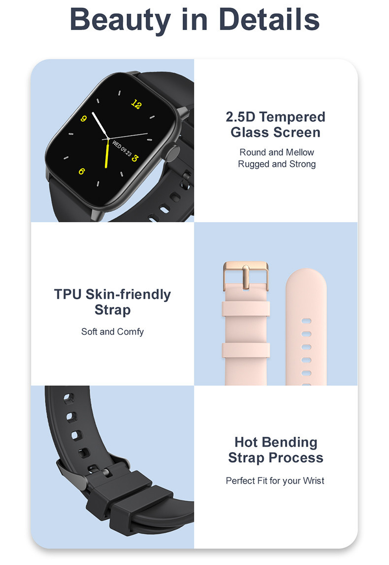 Монитор тарифа сердца Smartwatch IP68 IPS фитнеса Bluetooth батареи 1,75 Li»
