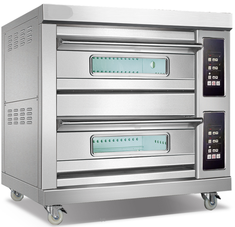 2 Deck 4 Pan Baker Electric Oven Commercial Electric Bread Oven Frees Tanding