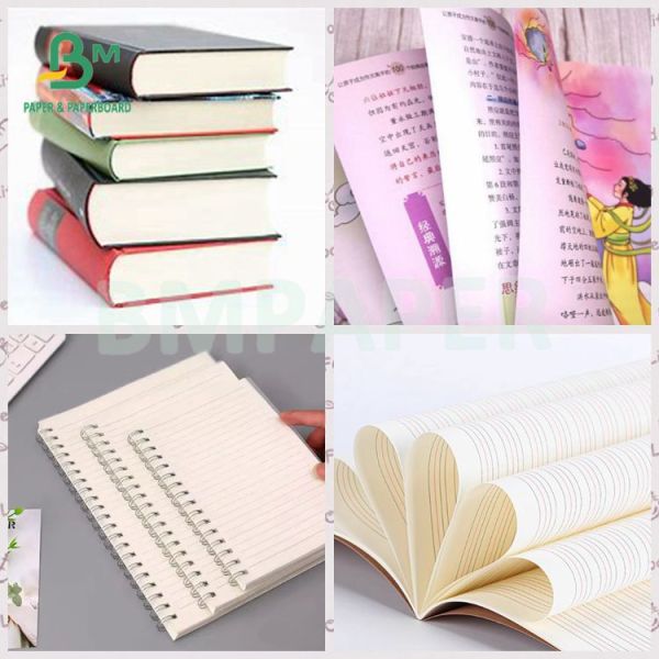 54lb Recyclable Natural White Text paper Notebook Printing Paper 54lb Перерабатываемая натуральная белая текстовая бумага