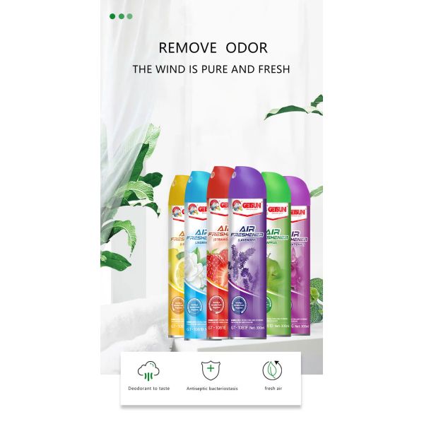 Stérilisation automobile automobile rafraîchisseur d'air Spray parfum floral durable