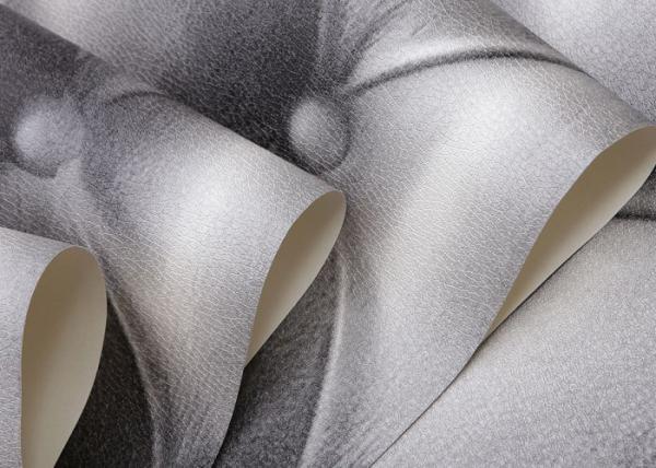 3D Effect European Style Black and White Leather Pattern Wallpaper