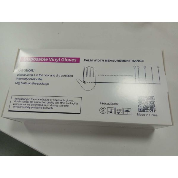 Устранимые перчатки рассмотрения винила пудрят свободное 3.0g 3.5g 4.0g 4.5g