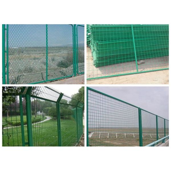 Durable Powder Coated Steel Wire Fencing Panels With Frame Finishing