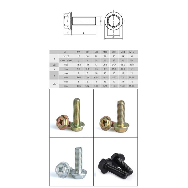 12-24 X 1 Class 10.9 Din Hex Flange Bolts Metric 316 Stainless Steel