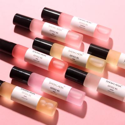 13 Flavors Scented Glass Nail Cuticle Oil Bottle With Roller Ball OEM Custom Logo Nail Care Kit Manicure Pedicure Set