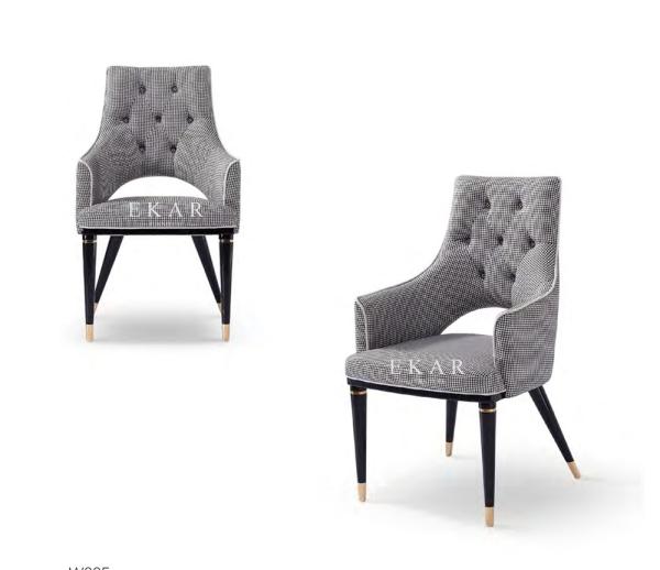 Modern Wooden Leg Armchaie Home Office Fabric Chair W005