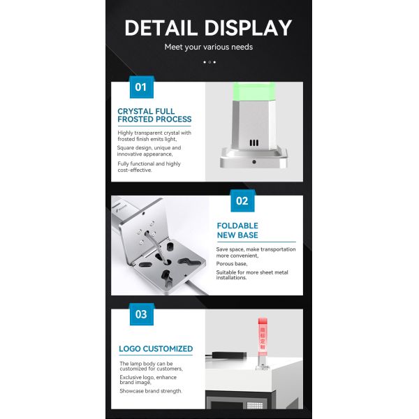 Feux de signalisation empilés à 3 couleurs pour machines-outils avec angle de faisceau de 360° et indice de rendu des couleurs de 80 Ra
