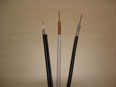 18 AWG RG6 CCS Coaxial Cable For Satellite Dish / TV Antenna , White And Black