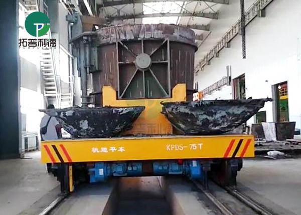 55ton metal ore factory plant interbay transport railway guided power wagon