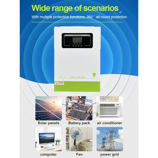 Wholesale Price 5Kva 3500W Hybrid Solar Inverter Price Solar Hybrid 24V 48V Manufacturer Golden Supplier Solar Grid Inverter