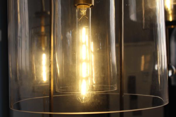 American Style Fulcrum Linear Brass Chandelier with Vintage Brass Finish 48.2 kg