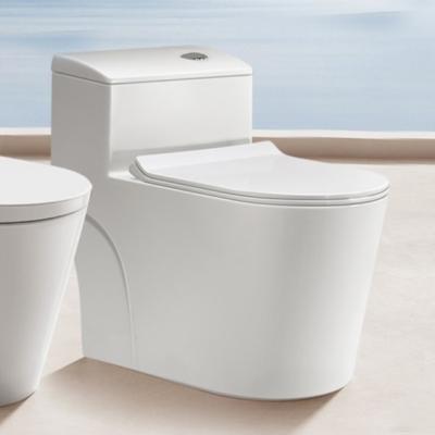 Bathroom Ceramic Siphonic Water Closet Floor Mounted Elongated 725mm
