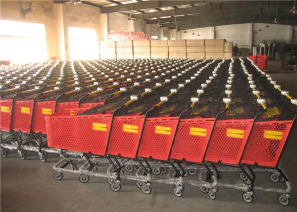 Custom Printed Logo Plastic Folding Shopping Trolley For Cargo Transport