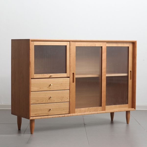 Multi-layer Kitchen Rack for Floor Storage of Home Appliances and Microwave Oven Made of MANGO Wood