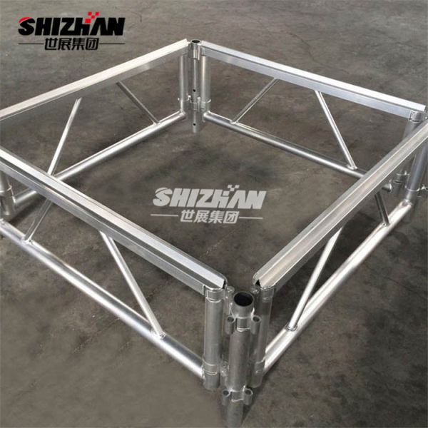 plataforma portátil del piso de la etapa de cristal de aluminio del concierto de rock del 1.22*1.22m