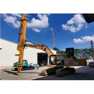 ZX330 Excavator Telescopic Arm With 2 Cbm Clamshell Bucket And CE CertifiPCion