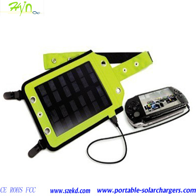 Flexible Mobile Phone Solar Cell Charger With CE, ROHS And 5PCS Connectors