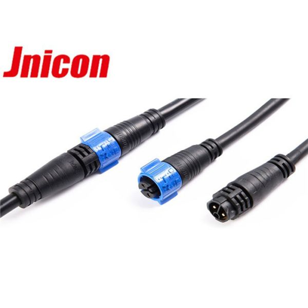 Varón de 3 de poste conectores de la prenda impermeable LED y al aire libre femenino sellados con el cable