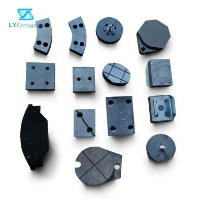 15mm Corrugated Machine Spare Parts , Trapezoid  Disc Brake Pads