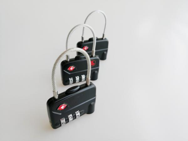 Easy Operate TSA Cable Luggage Lock , Zinc Alloy 3 Digit Combination Lock