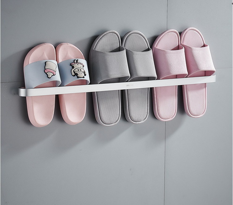 Fire Resistant Wall Mounted Silver 24cm Steel Shoes Rack