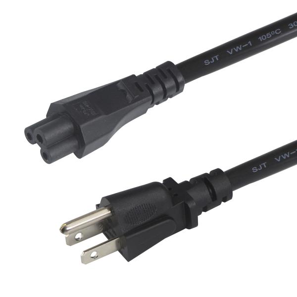 NEMA 5-15P to IEC C5 パワーコード 6ft 125V 10A ラップトップ用