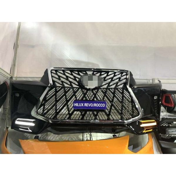 Black Car Body Kit For Toyota Hilux Revo Change To Lexus