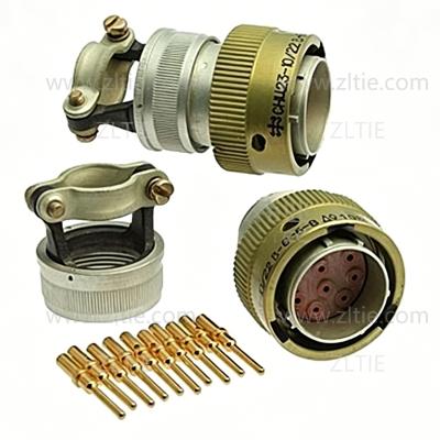 ZH23 Series Shell Size 22 10 Pin Female Plug with Straight Tail Attachment (Key