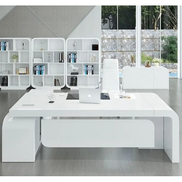 Hot selling office furniture painted white ceo office desk boss luxury executive office table desk modern executive desk for manager
