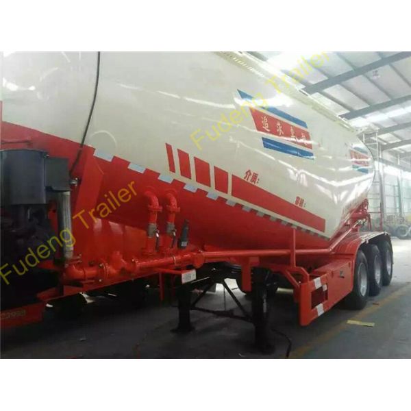 2017 3 Axles Bulk cement tanker trailers compressor and diesel engine 55CBM