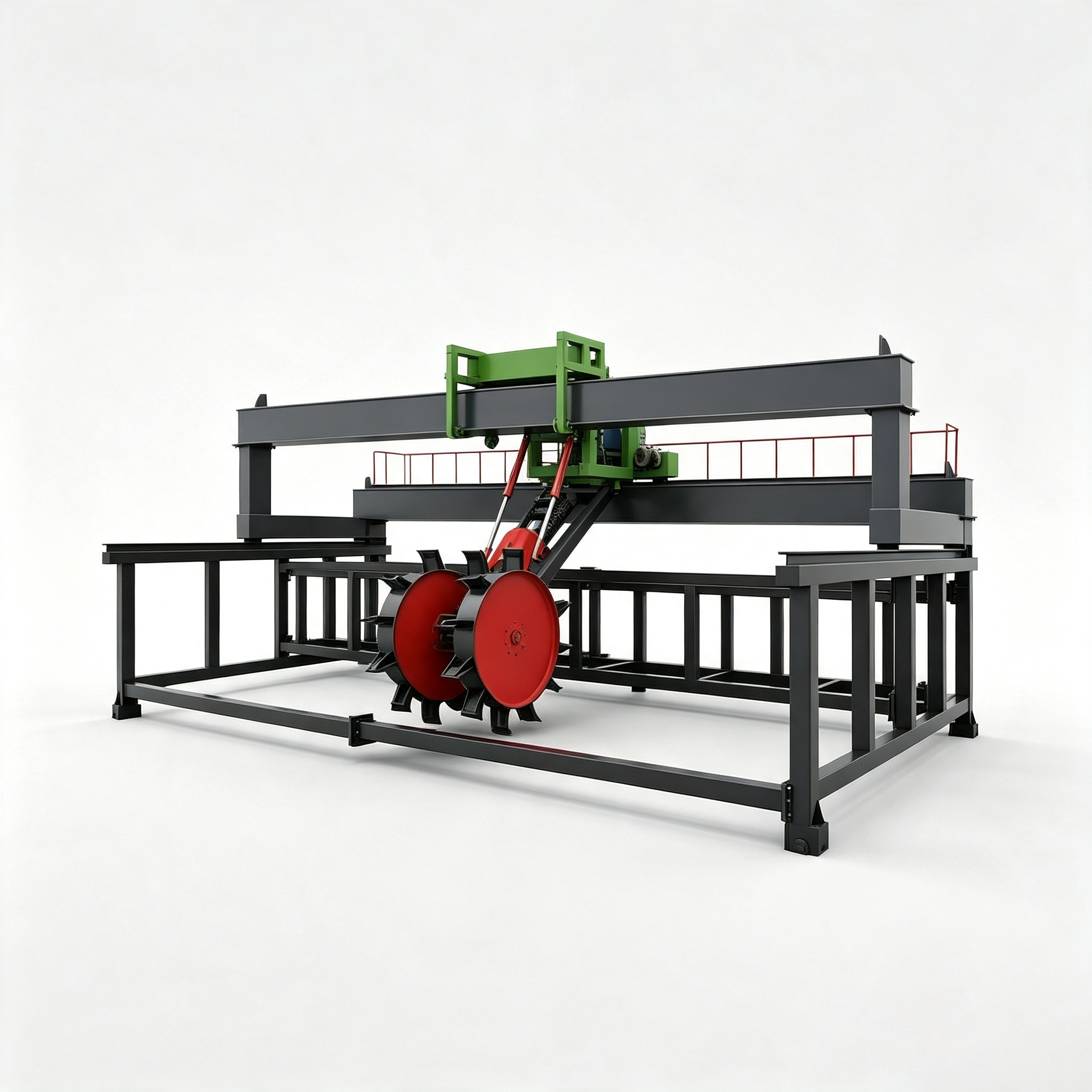 Impeller Type Compost Turner with 30 m Turning Span and 1.5 -2 m Depth for Large
