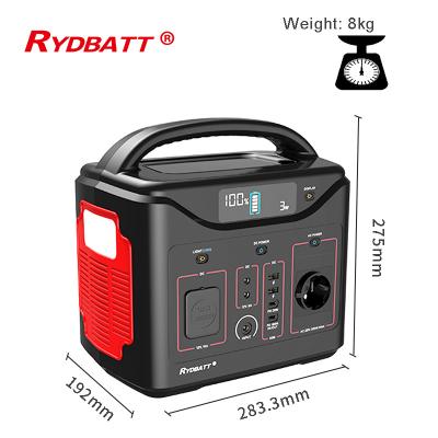 600Wh Inverter Solar Generator Portable Power Station LiFePO4 Battery For Camping