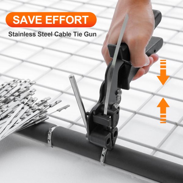 11.8 Inch 304 Stainless Steel Zip Ties Multi Purpose Double Headed Heavy Duty For Outdoor